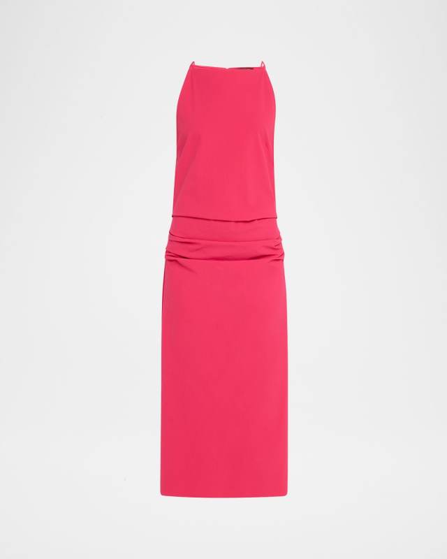 Priya Draped Bi-Stretch Cotton Nylon Dress